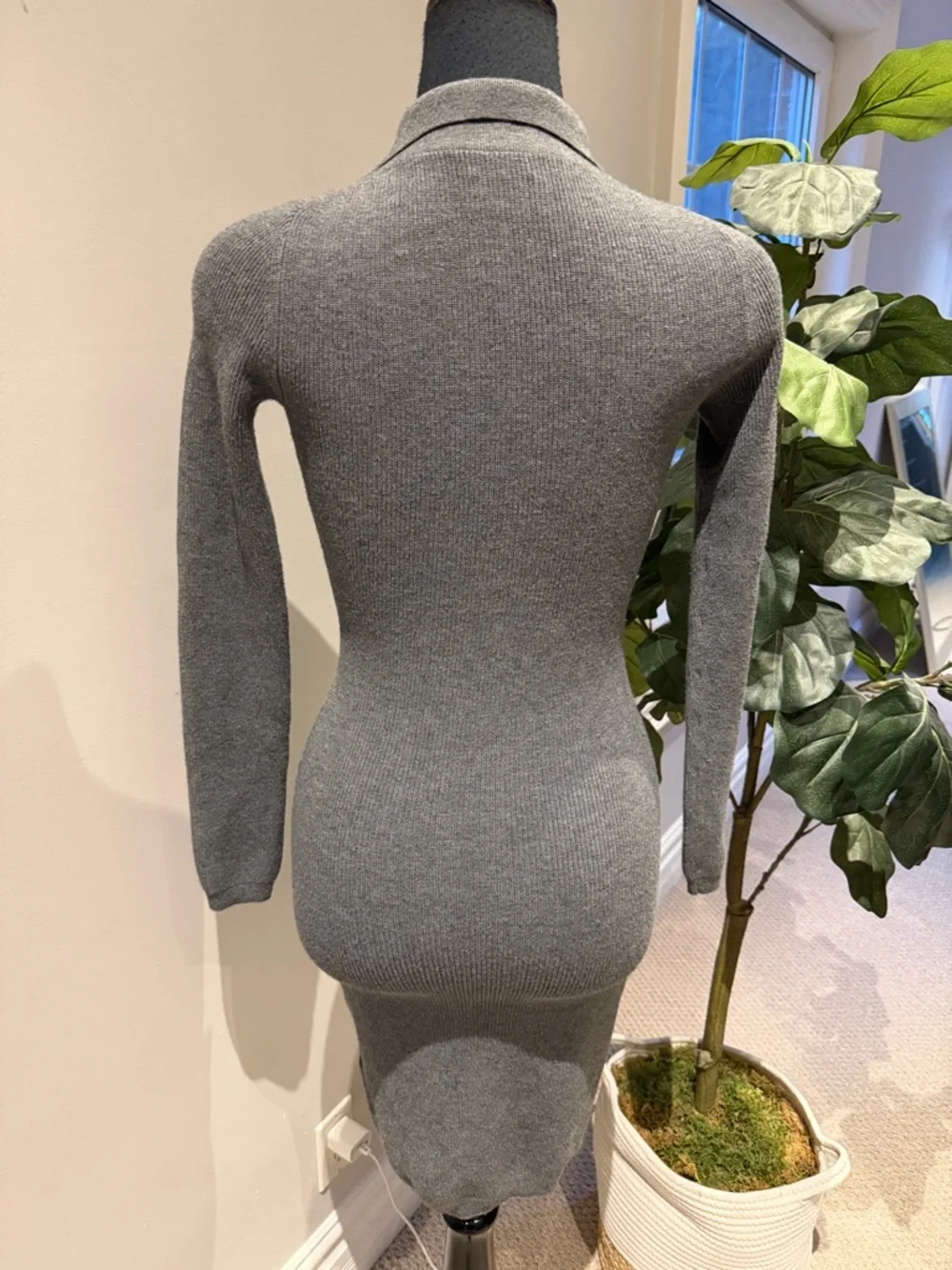 WILFRED ARITZIA COVE DRESS RIBBED KNIT POLO SWEATER DRESS - Picture 5 of 14